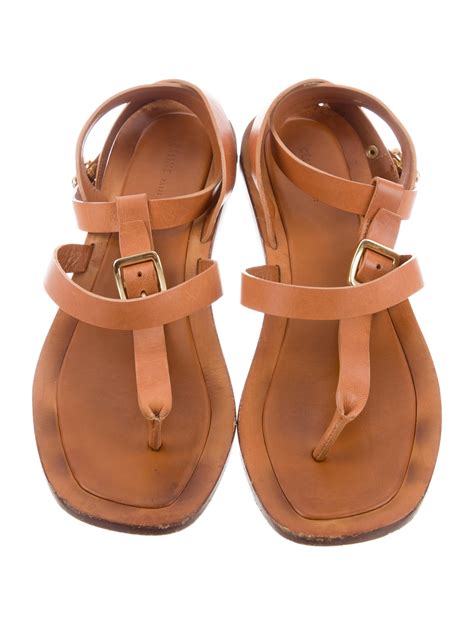 celine leather sandals